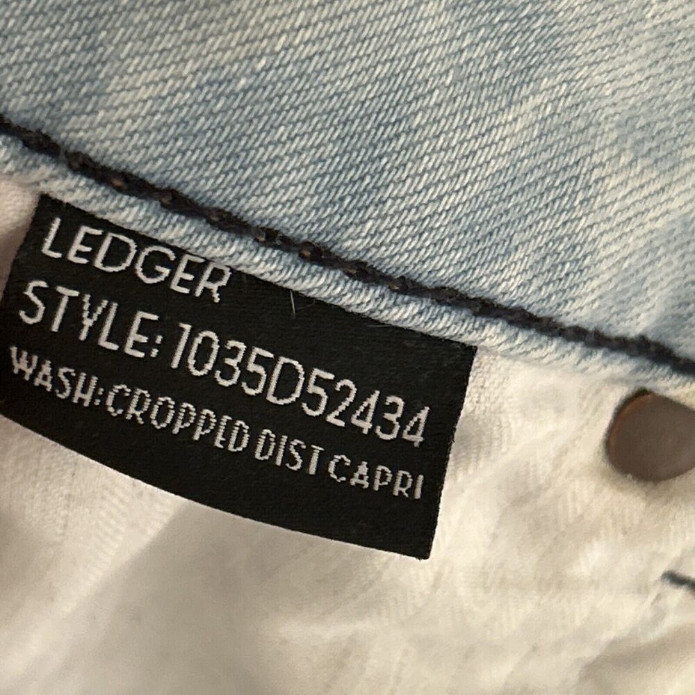 Monfrere Ledger Cropped Dist Capri Jeans Mens W31 x L26 Light Wash Cotton Blend - Picture 7 of 8